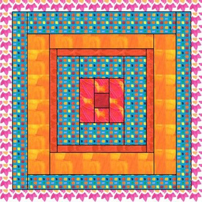 Watercolor Quilt Square 4