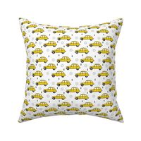 Cool vintage oldtimer cars paris collection geometric scandinavian illustration design for kids mustard yellow XS