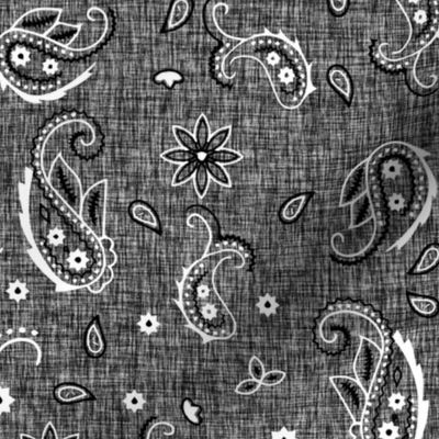 Western Paisley - black