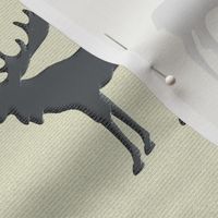 Textured Moose on Gray
