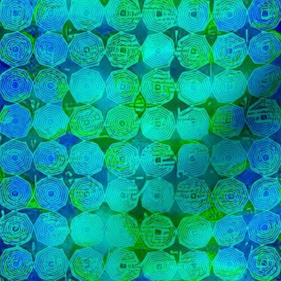 Blue and Green Concentric Octagons