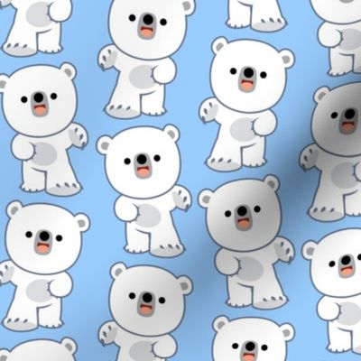 Laughing Little Polar Bears Blue by Cheerful Madness!!