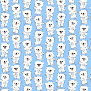 Laughing Little Polar Bears Blue by Cheerful Madness!!