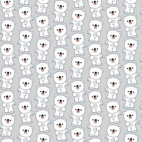 Laughing Little Polar Bears Grey by Cheerful Madness!!