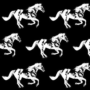 Galloping Horse on Black - Large (4")