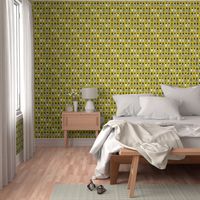 Trendy summer spring geometric pineapple fruit scandinavian style yellow mustard