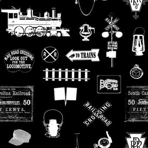 Railroad Symbols - Black // Small