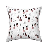 Trendy summer spring geometric pineapple fruit scandinavian style pastel pink