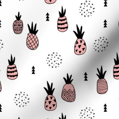 Trendy summer spring geometric pineapple fruit scandinavian style pastel pink