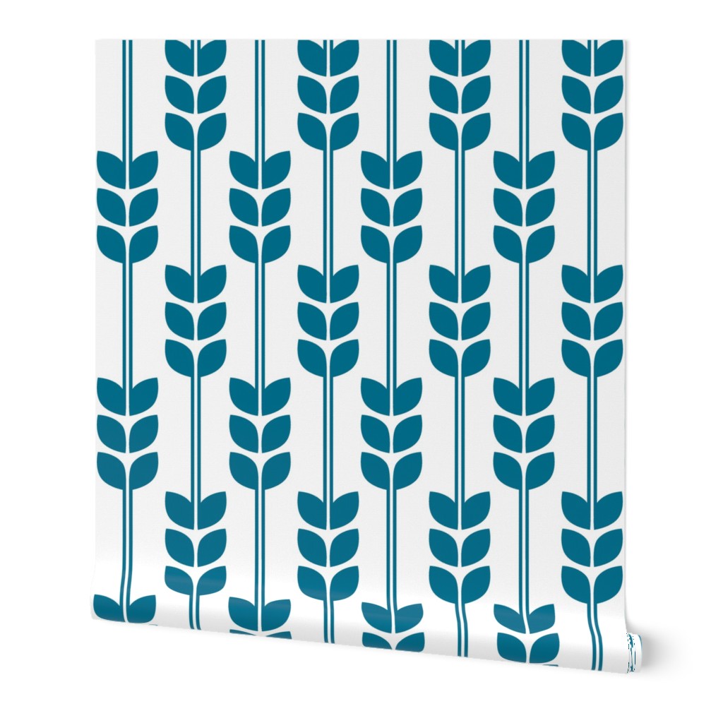 Wheat - Blue on White, Small