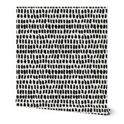 Strokes and stripes abstract scandinavian style brush design gender neutral black and white XS