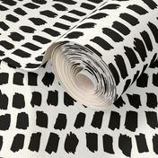 Strokes and stripes abstract scandinavian style brush design gender neutral black and white XS
