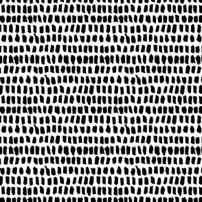 Strokes and stripes abstract scandinavian style brush design gender neutral black and white XS