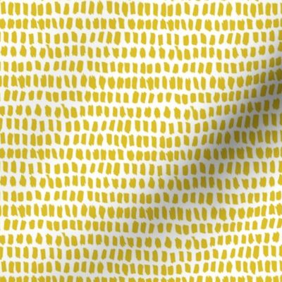 Strokes and stripes abstract scandinavian style brush design gender neutral yellow mustard XS