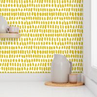 Strokes and stripes abstract scandinavian style brush design gender neutral yellow mustard XS