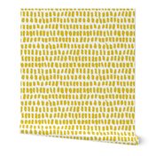 Strokes and stripes abstract scandinavian style brush design gender neutral yellow mustard XS