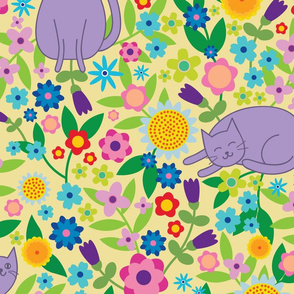 Floral Kitties