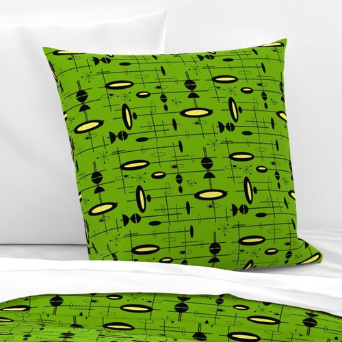 Mid-Century Modern Abstract Lime