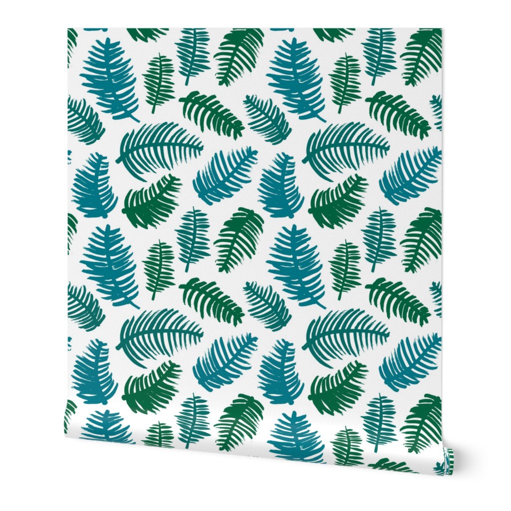 Green summer colors leaf illustration garden pattern green blue