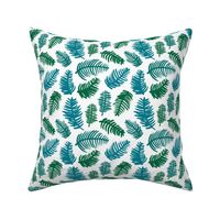 Green summer colors leaf illustration garden pattern green blue