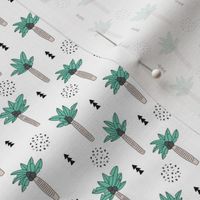 Cool summer geometric palm tree tropical holiday design gender neutral black and white beige green XS