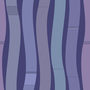 Wavy indigo blue vertical lines