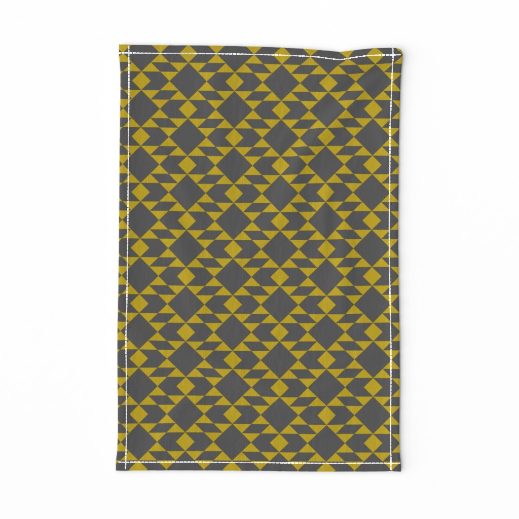 Geometric Gold on Charcoal Design