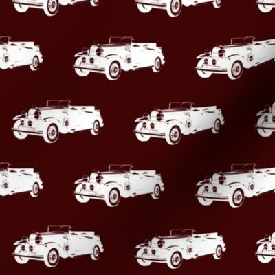 Classic Car on Burgundy - Small (2.5") 