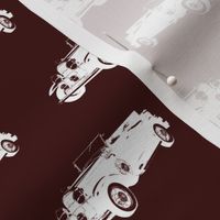 Classic Car on Burgundy - Small (2.5") 