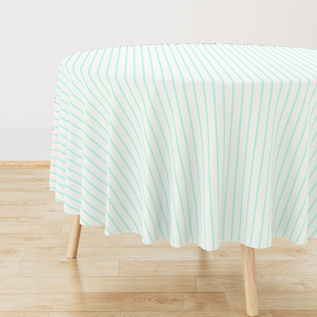 Thin Stripes Mint on White Vertical