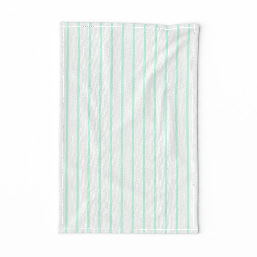 Thin Stripes Mint on White Vertical