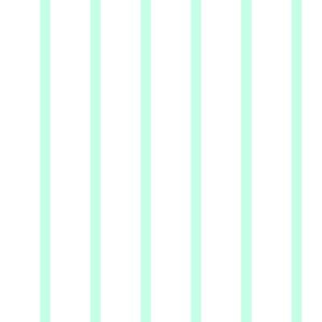 Thin Stripes Mint on White Vertical