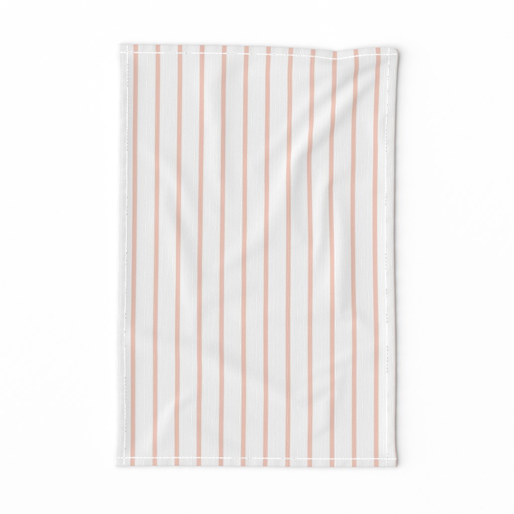 Thin Stripes Peach on White Vertical