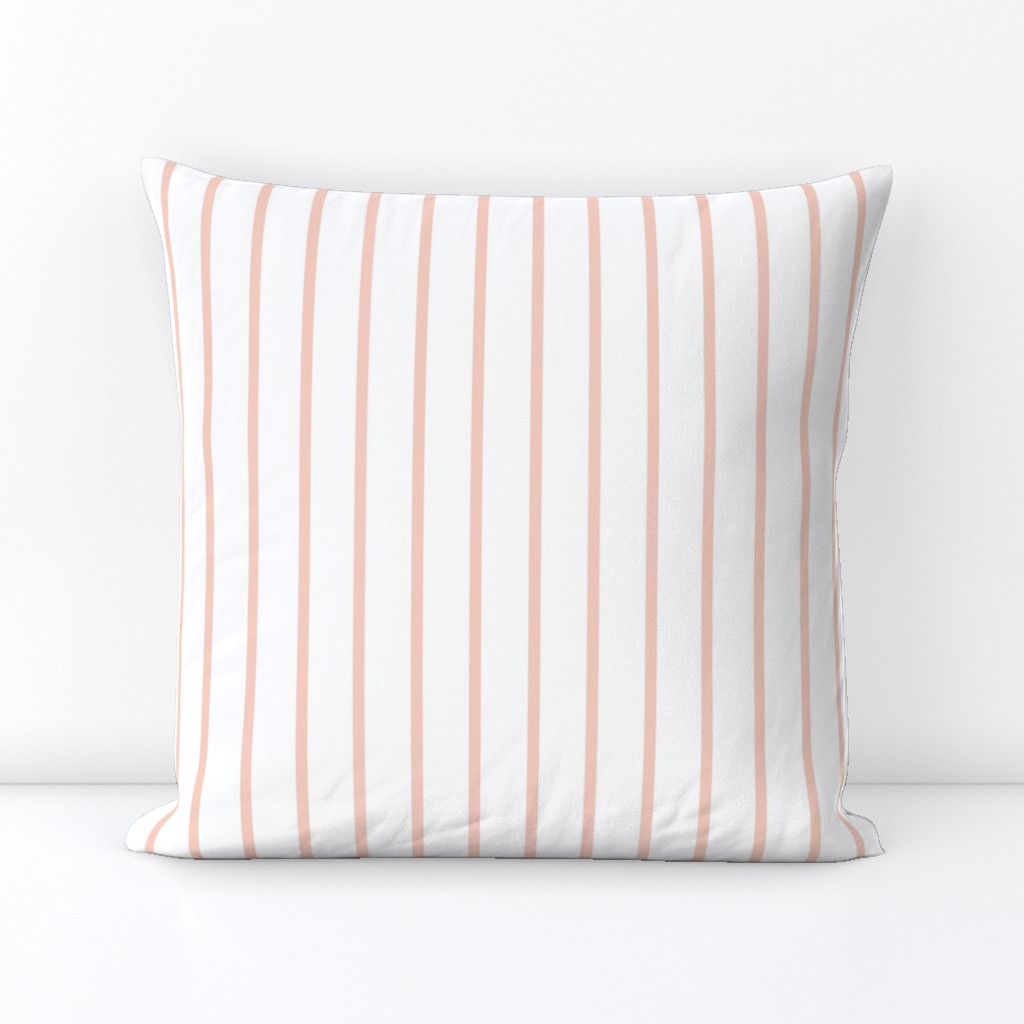 Thin Stripes Peach on White Vertical