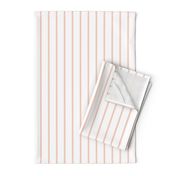 Thin Stripes Peach on White Vertical