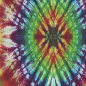 Rainbow Star Spiral Tie Dye