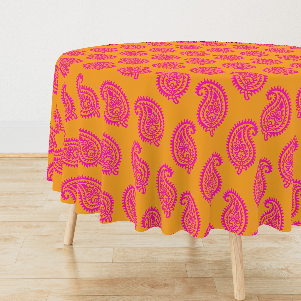 PAISLEY POP - ORANGE/PINK