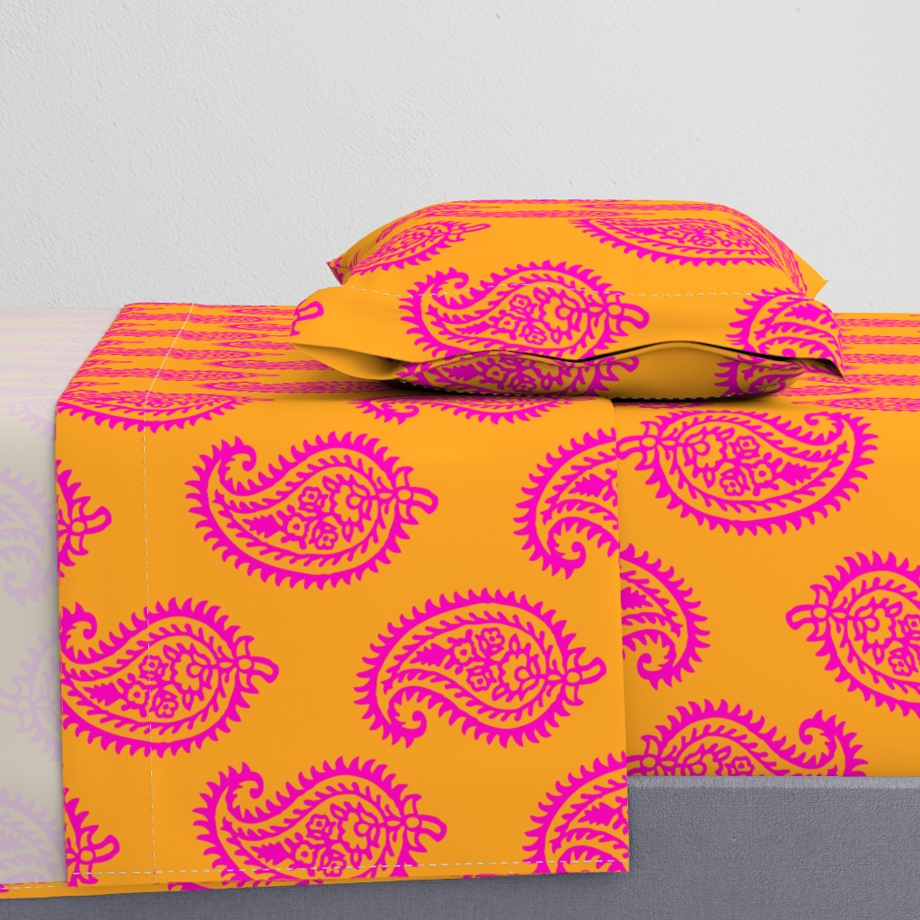 PAISLEY POP - ORANGE/PINK