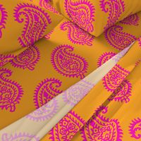 PAISLEY POP - ORANGE/PINK