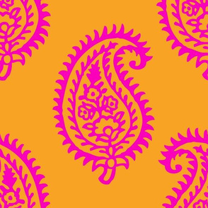 PAISLEY POP - ORANGE/PINK