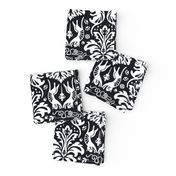 Damask Cats - BLACK