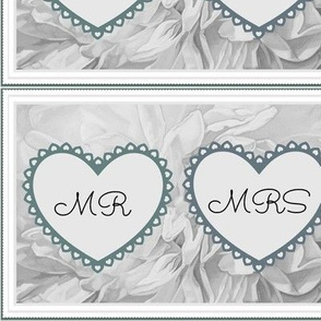 Mr & Mrs Wedding Hearts Bride