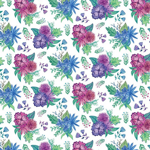 Blue & Purple Floral