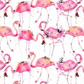 flamingos making a splash smaller