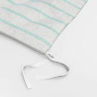 Thin Stripes Turquoise on White Vertical