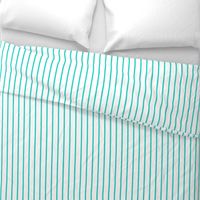 Thin Stripes Turquoise on White Vertical