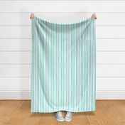 Thin Stripes Turquoise on White Vertical