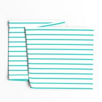 Thin Stripes Turquoise on White Vertical