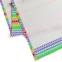 Rainbow Ikat with Hearts on cream