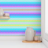 Neon Ombre Ikat and Chevron Stripes